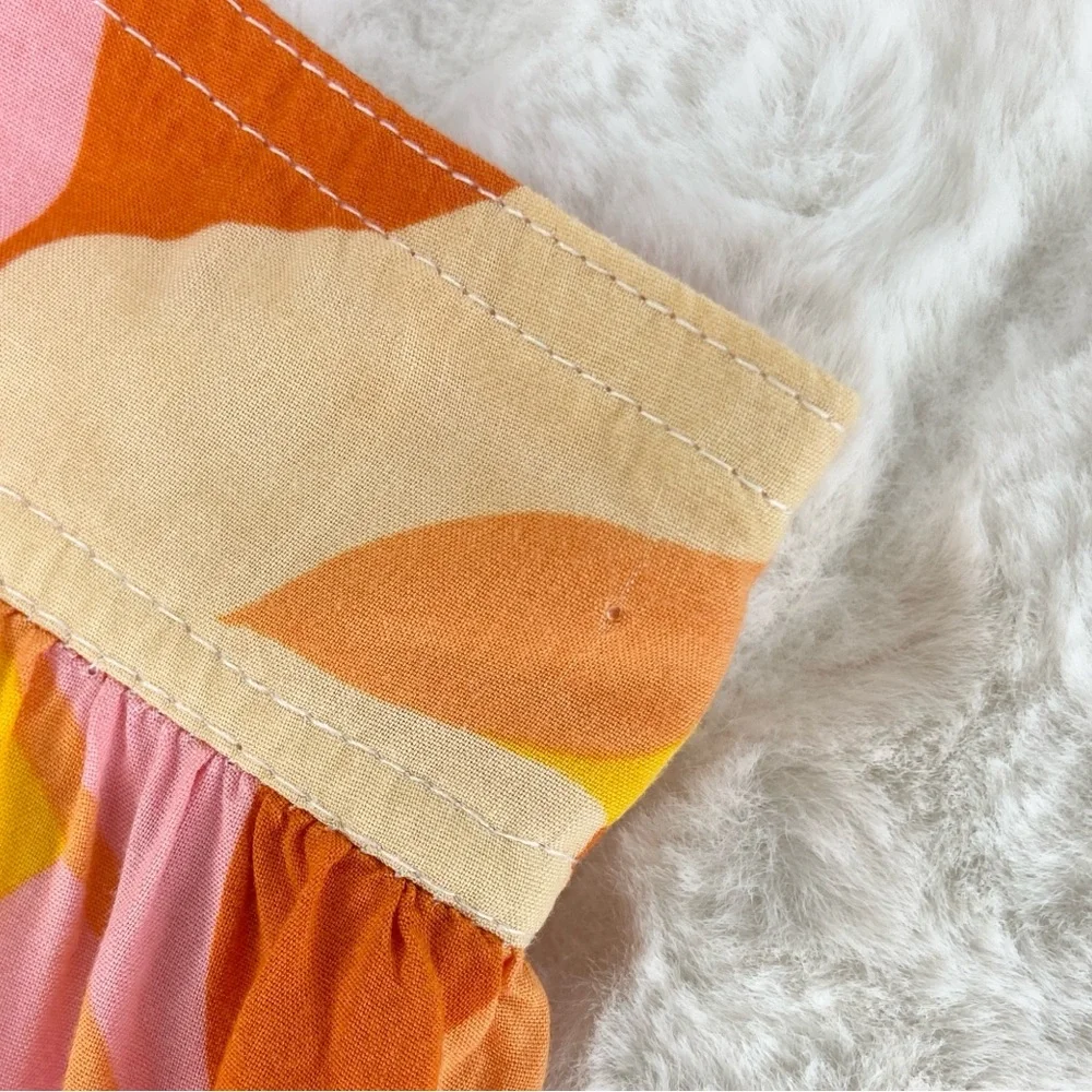 ANTHROPOLOGIE ABEL THE LABEL Sunset Floral Tiered Boho Tropical Maxi Dress Small - Picture 15 of 16